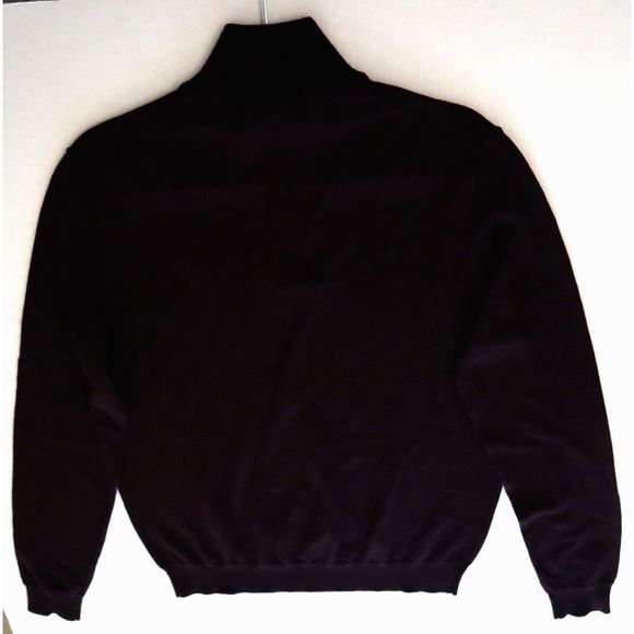 The Men's Store Bloomingdale's Sz Medium Purple 1/4 Zip Merino Wool Sweater $98 - Picture 9 of 9